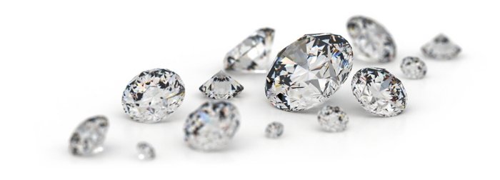 Tipos de diamantes para pins e insignias.