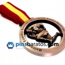 Medalla en acabado bronce antiguo, para campeonato de musculación.