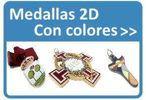 Medallas personalizadas con colores.