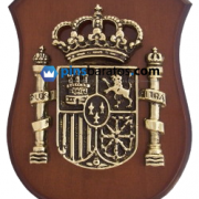 Metopa personalizada con el logo de España en metal.