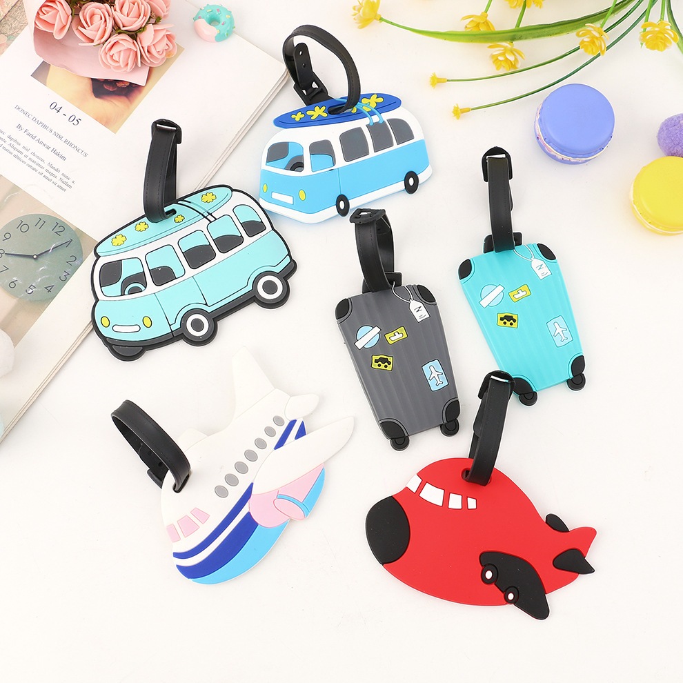 Forma, tamaño y colores para etiquetas de maleta personalizadas